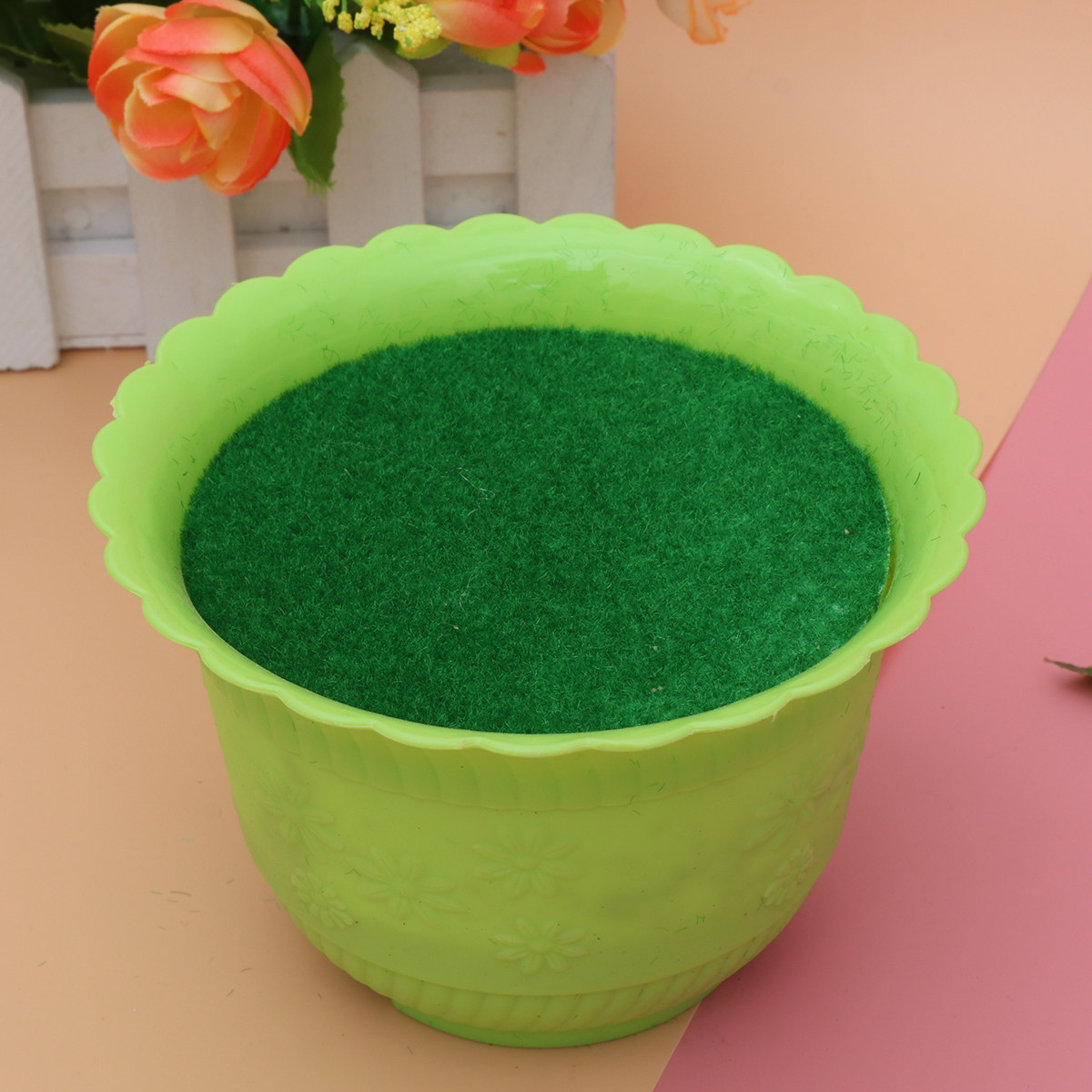 Florist Flower Supply - 1 ชิ้น กระถางดอกไม้จำลองหญ้าเทียม อุปกรณ์จัดดอกไม้ สำหรับตกแต่งบ้านและสวน รักษาความชื้น